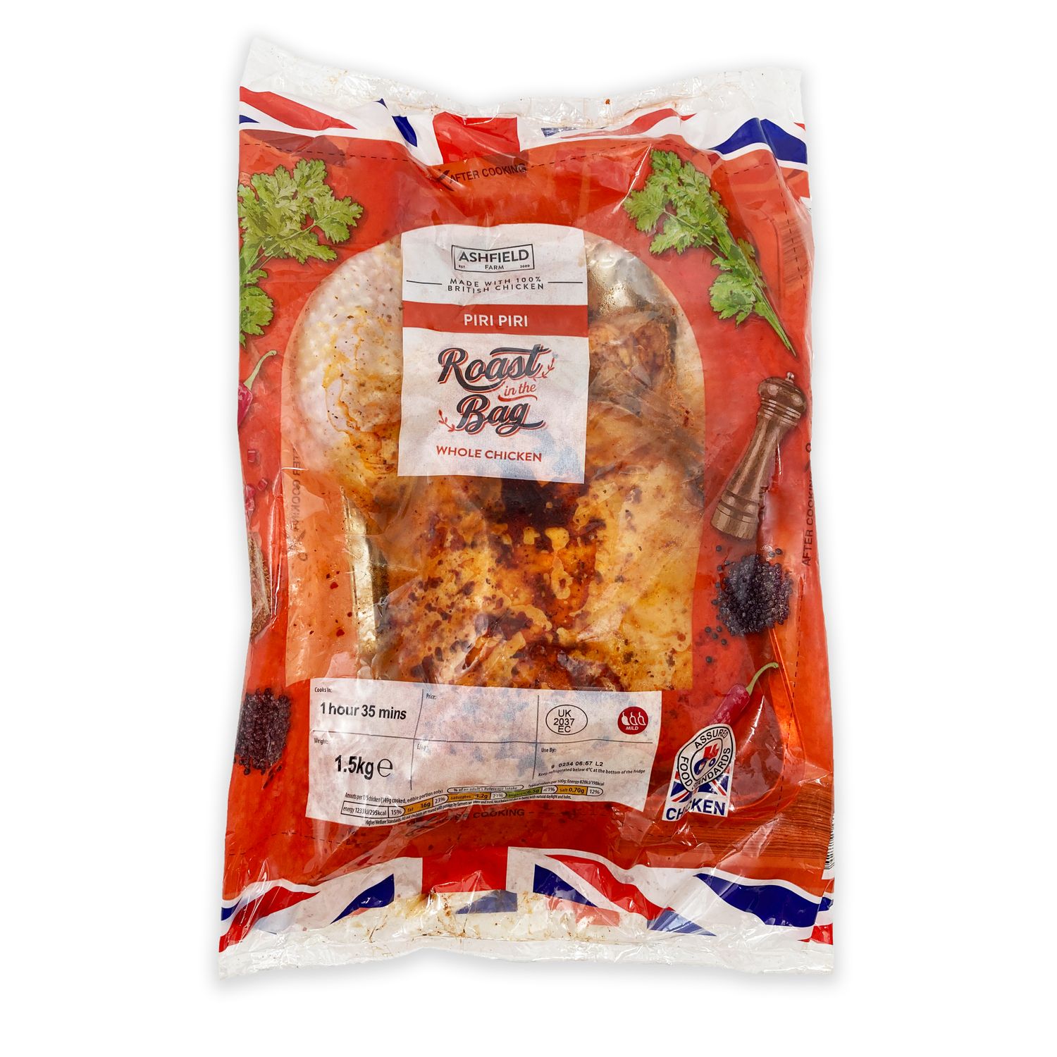 Ashfield Farm Piri Piri Roast In The Bag Whole Chicken 1.5kg ALDI